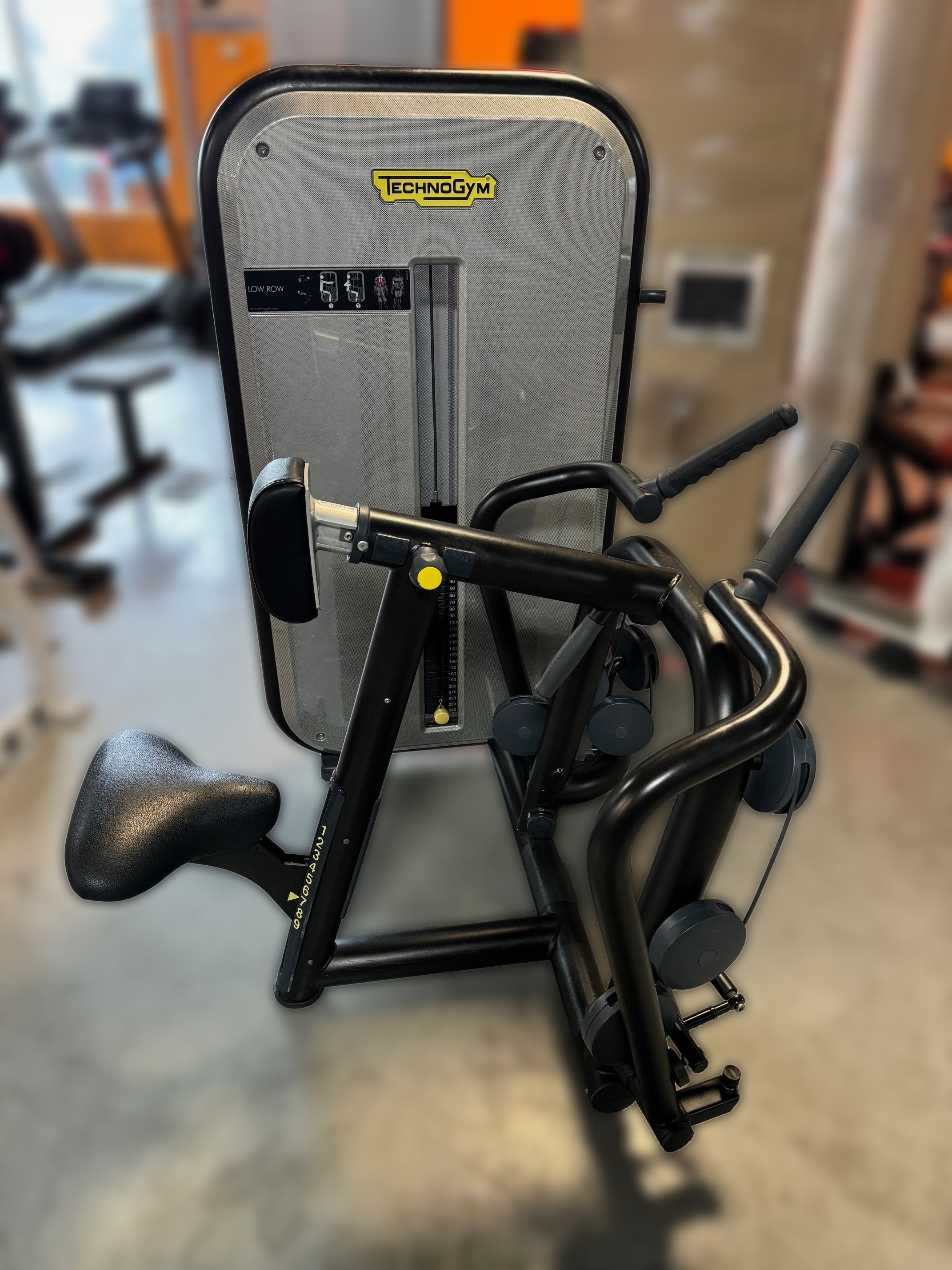 Used Technogym Low Row with Rep counter
