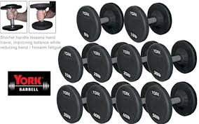 York Pro Style Rubber Dumbbell Dotmar Fitness