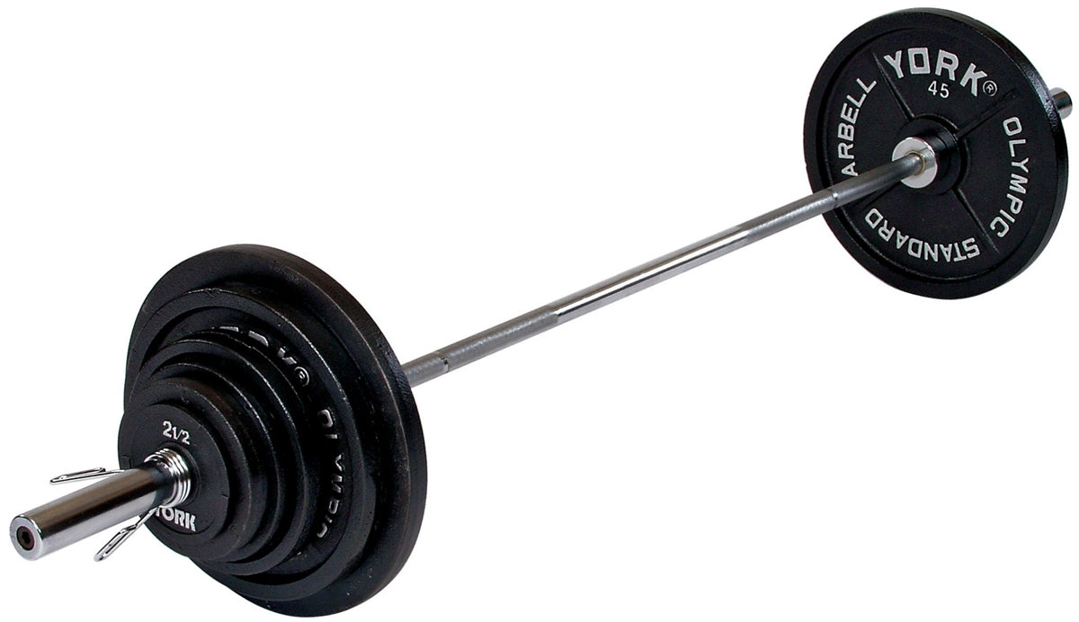 York 300 LB Cast Iron Olympic Set