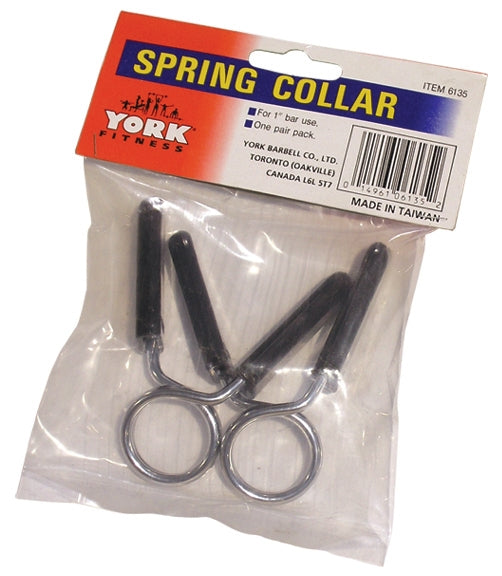 1″ Spring Collars w/ Rubber Grips (pair)