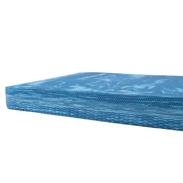 Balance Pad light blue. showing thickness