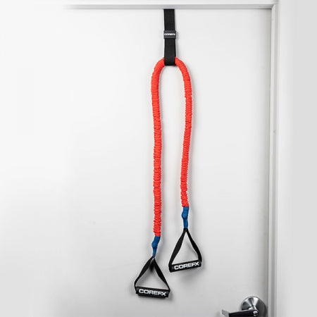 Corefx Door Anchor with Tubing hanging off of it