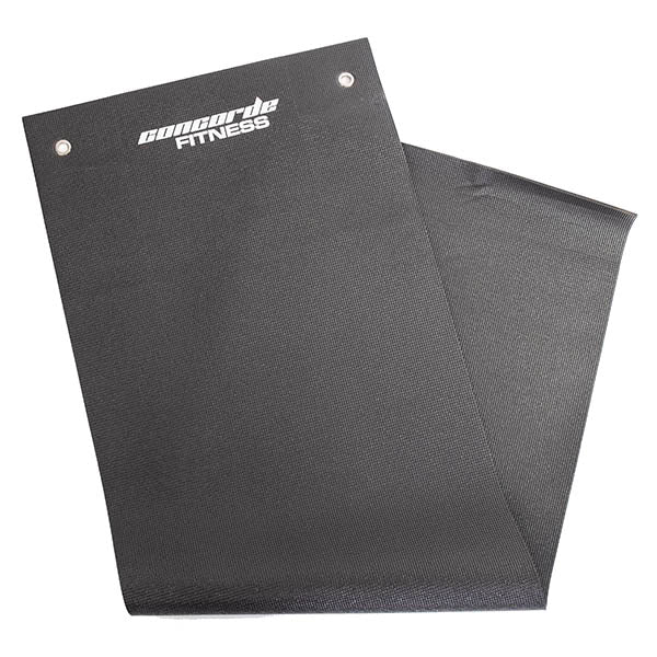 Concorde Branded Black Hanging Mat with silver rivets on each long side for hanging