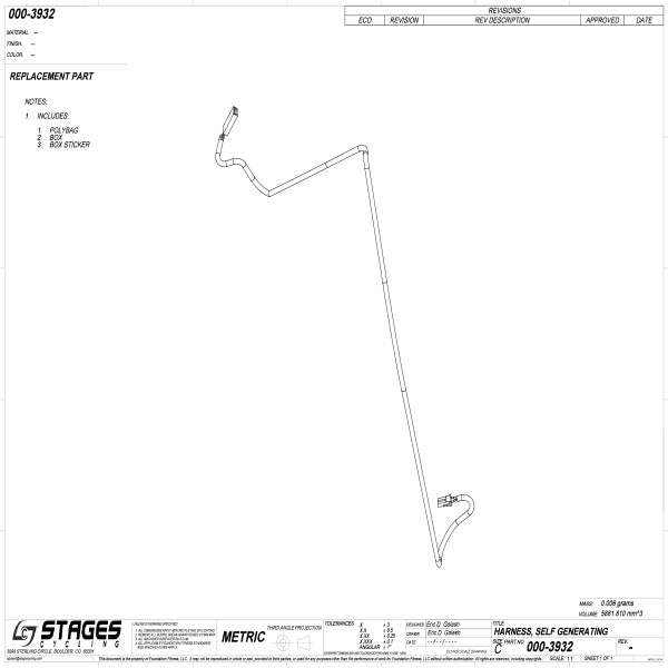 Stages - 000-3932 - HARNESS, SELF GENERATING