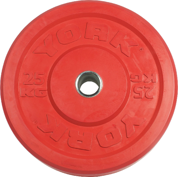 YORK Rubber Training Bumper Plate (Metric, Colour)