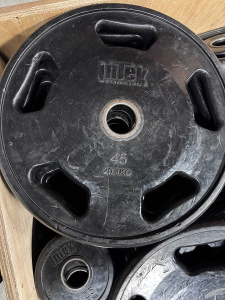 Used Intek Champion Series Rubber Olympic Plates