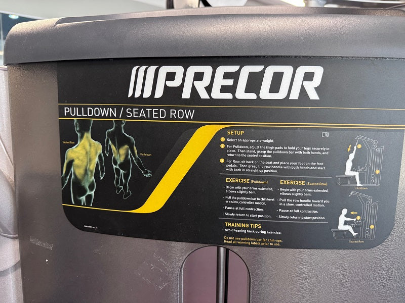 Used Precor Pulldown/ Mid Row Combo