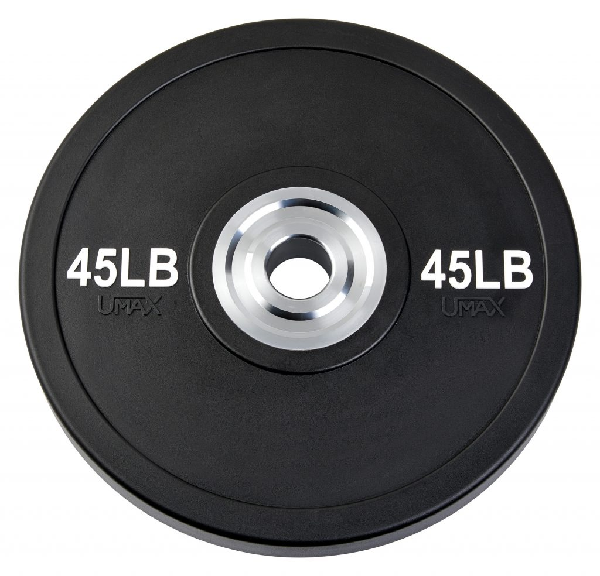 Umax Olympic Training Bumper Plate Black