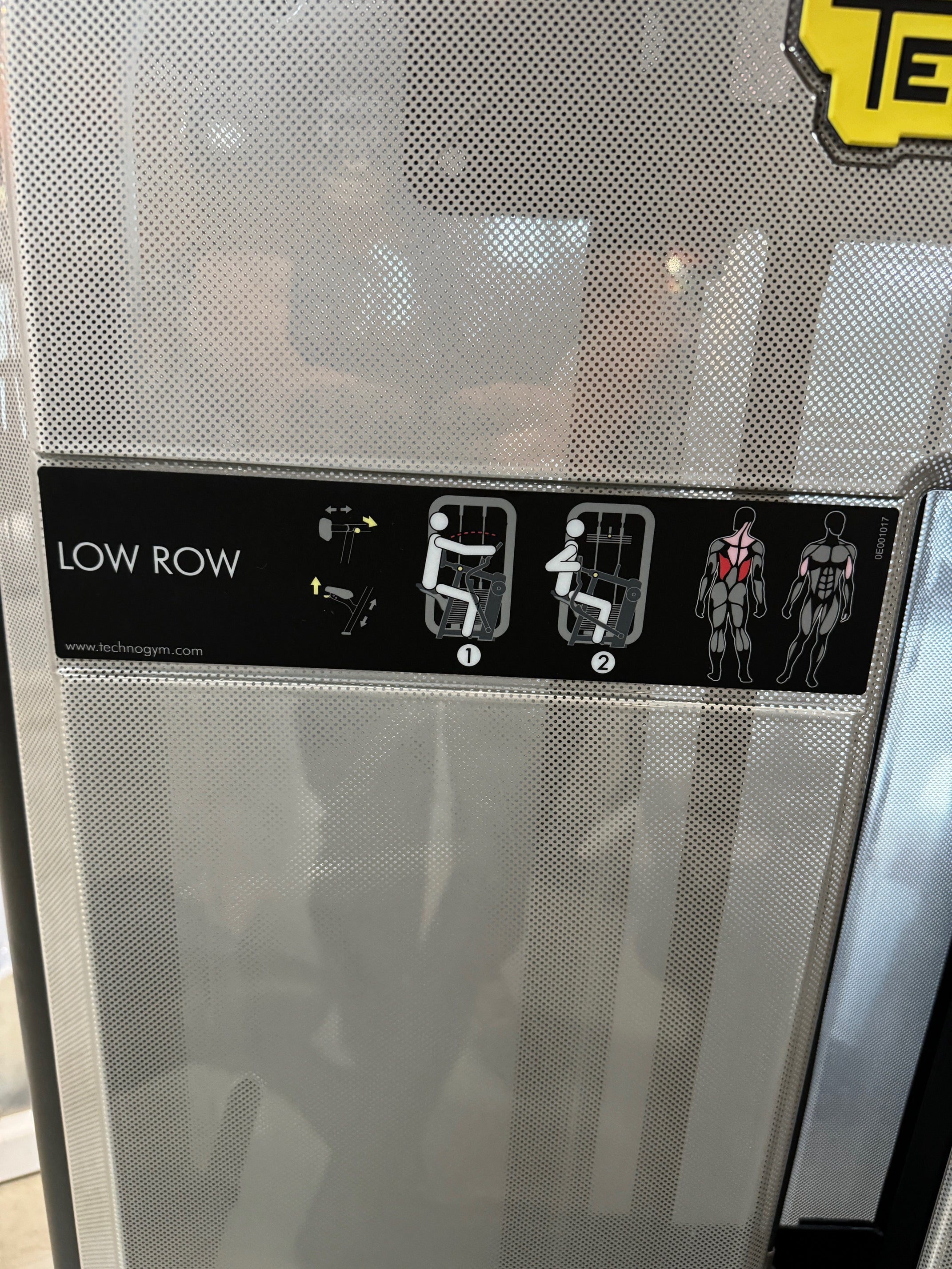 Used Technogym Low Row with Rep counter