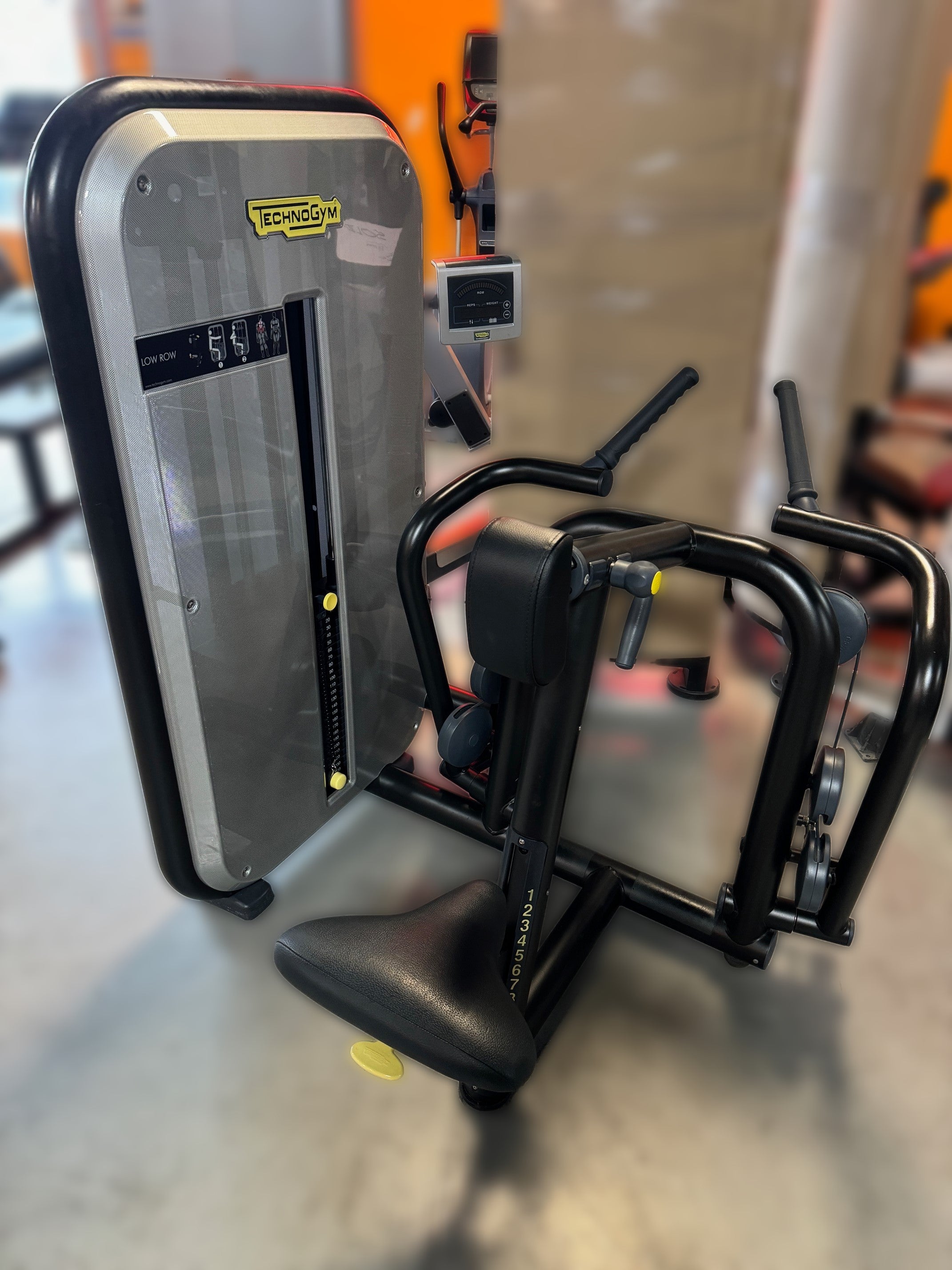 Used Technogym Low Row with Rep counter