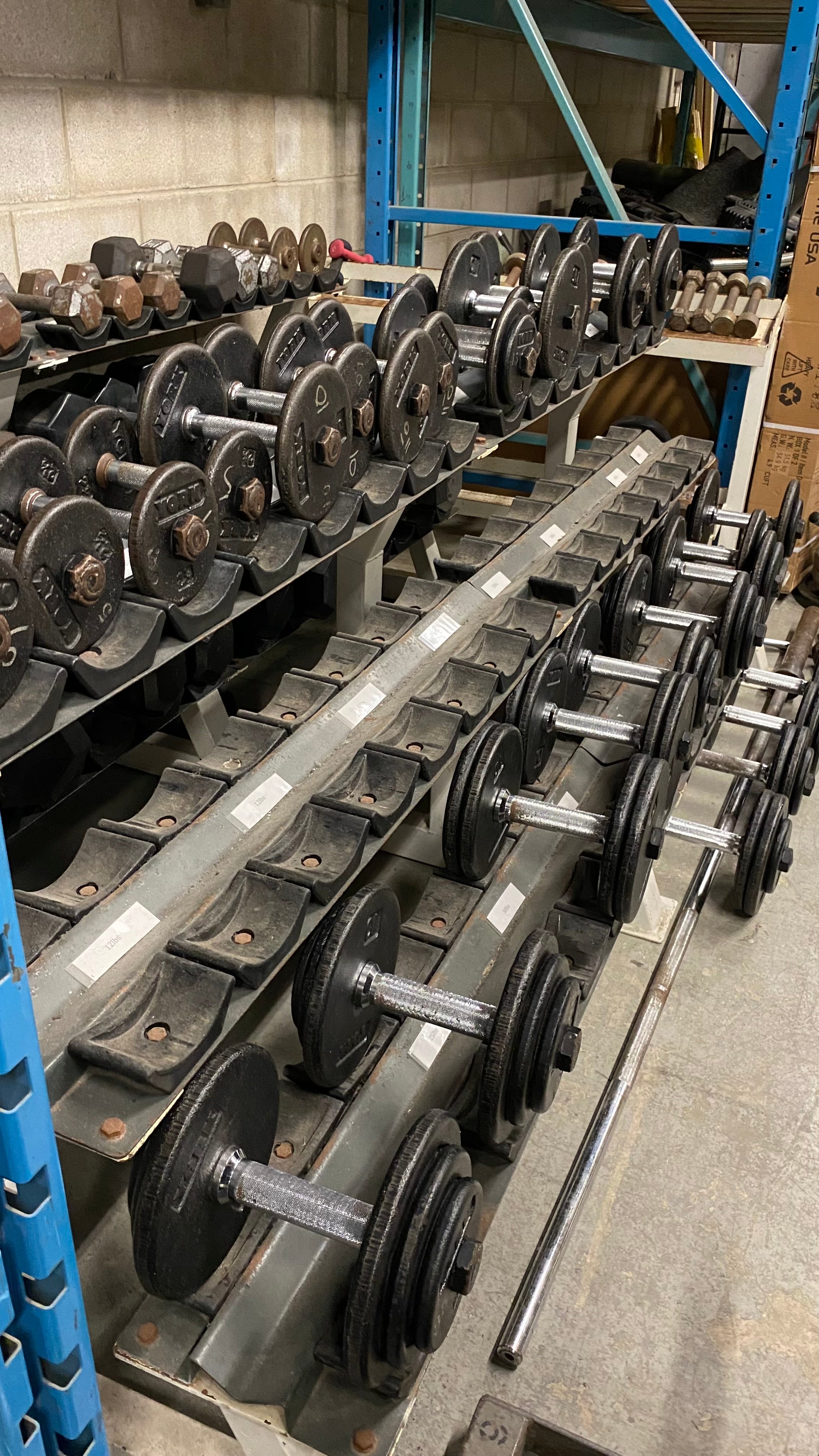 Used York Pro Welded Dumbbells (Pairs)