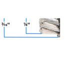 Exerflex Pro Cable 3/16", Black Nylon Coating, By the Foot