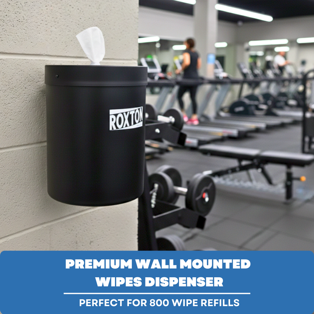 Roxton Stainless Steel Black Wall Mount Wipes Dispenser