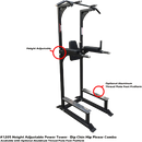Dotmar Height Adjustable Power Tower-Chin Dip and Hip Flexor Combo