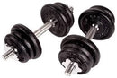 York 90lb Cast Iron Adjustable S/L Dumbbell Set