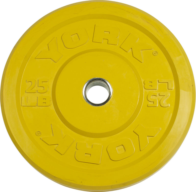 York Rubber Training Bumper Plate Coloured - LBS (Singles)