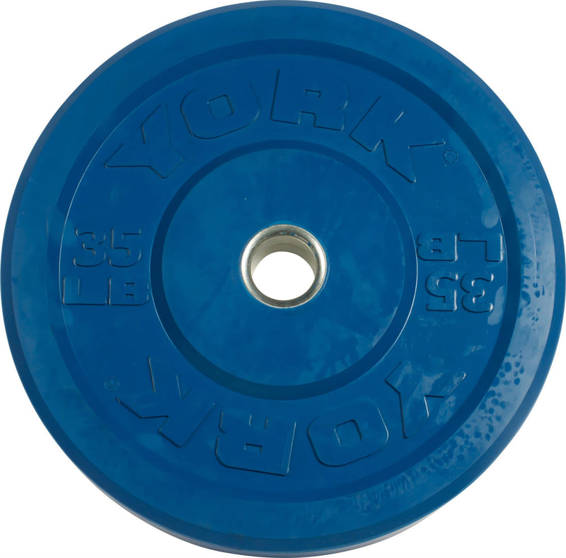 York Rubber Training Bumper Plate Coloured - LBS (Singles)