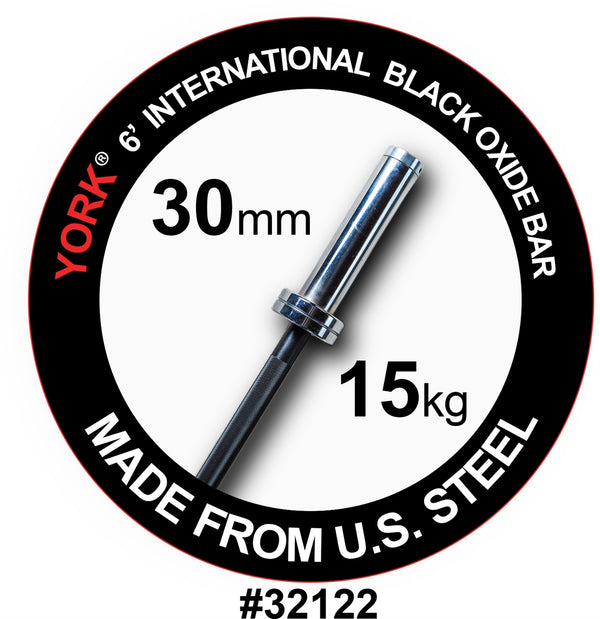 YORK 6′ International Black Oxide Bar