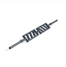 XM Fitness Black Steel Swiss Bar Angled