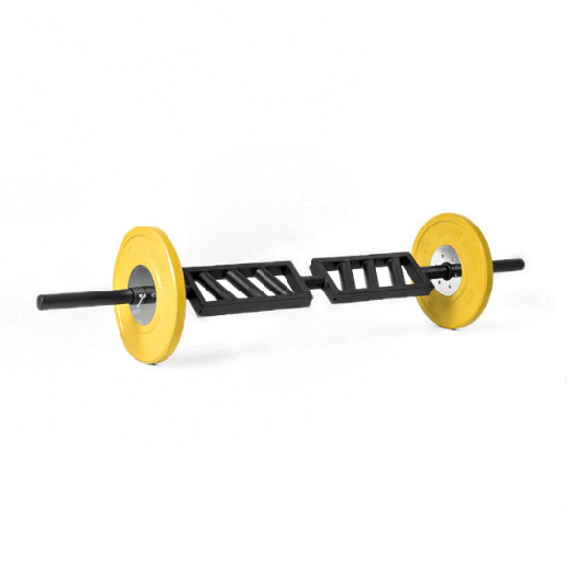 XM Fitness Black Steel Swiss Bar Angled