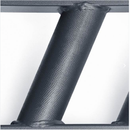 XM Fitness Black Steel Swiss Bar Angled