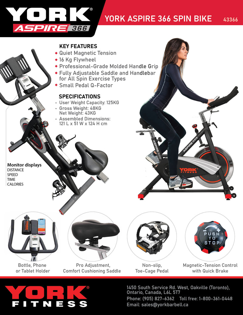 York Aspire 366 Spin Bike