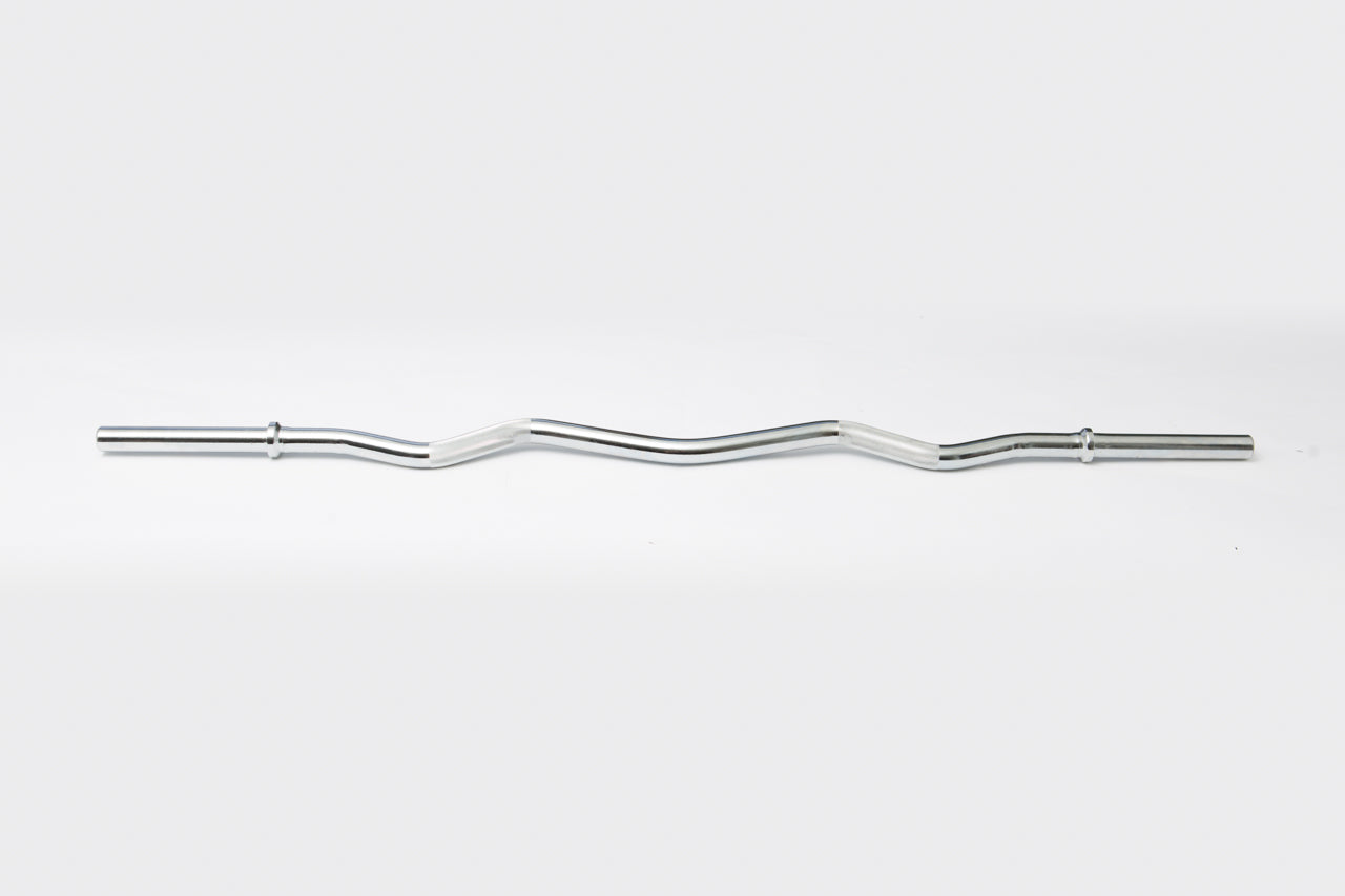 York Chrome Pro 1" Curl Bar w/ Fixed Inner Collars