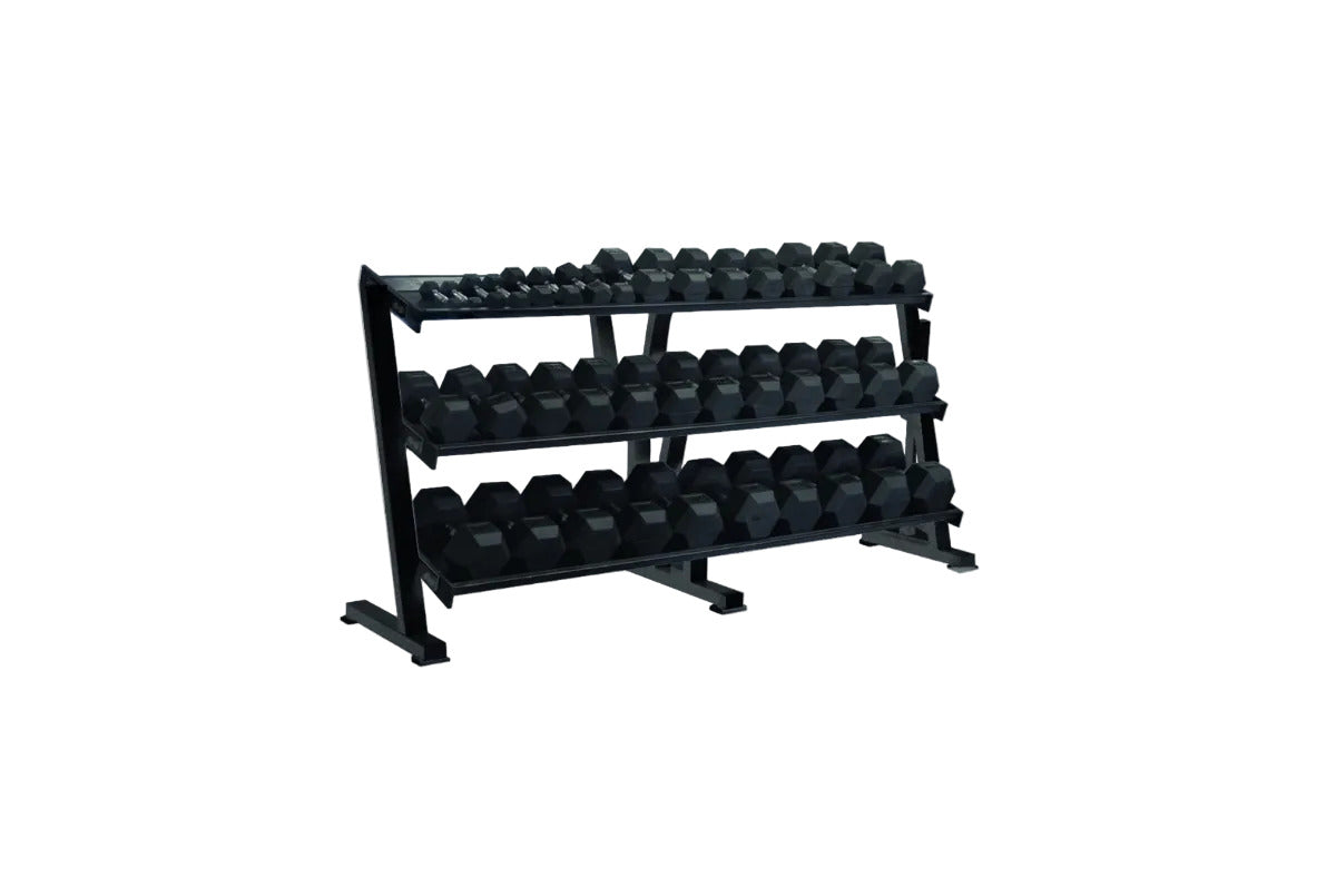 York Hex Professional 3 Tier Tray Dumbbell Rack