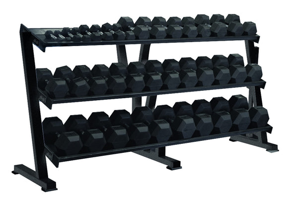 York Hex Professional 3 Tier Tray Dumbbell Rack