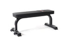 Altas Flat Bench Grey Frame Black Upholstery