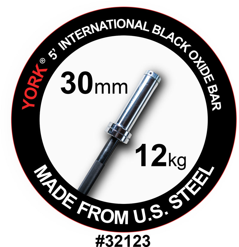 YORK 5′ International Black Oxide Bar