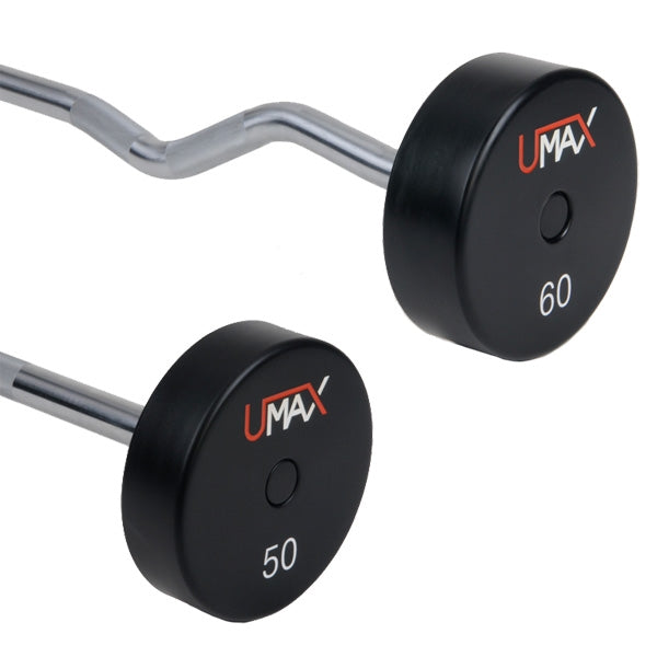 UMAX Urethane EZ Curl Barbells