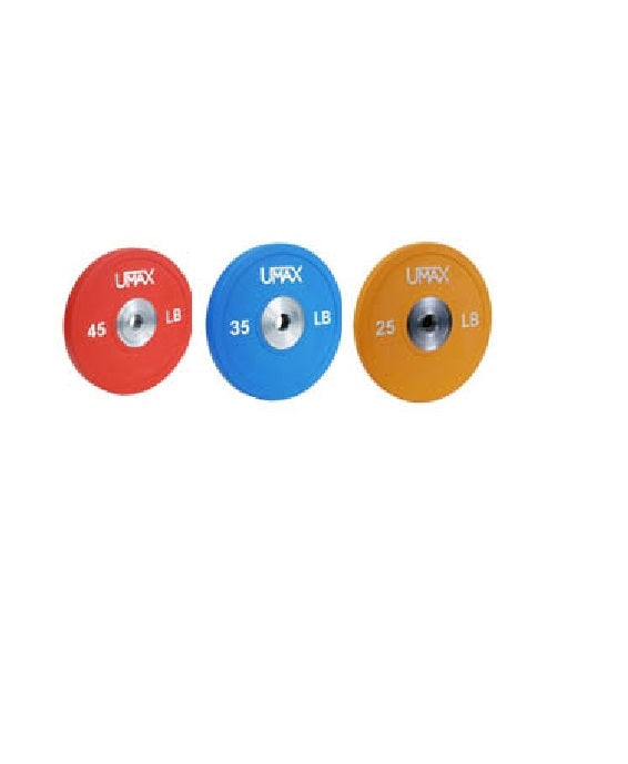 Umax Coloured Bumper Plate - 210lb SET