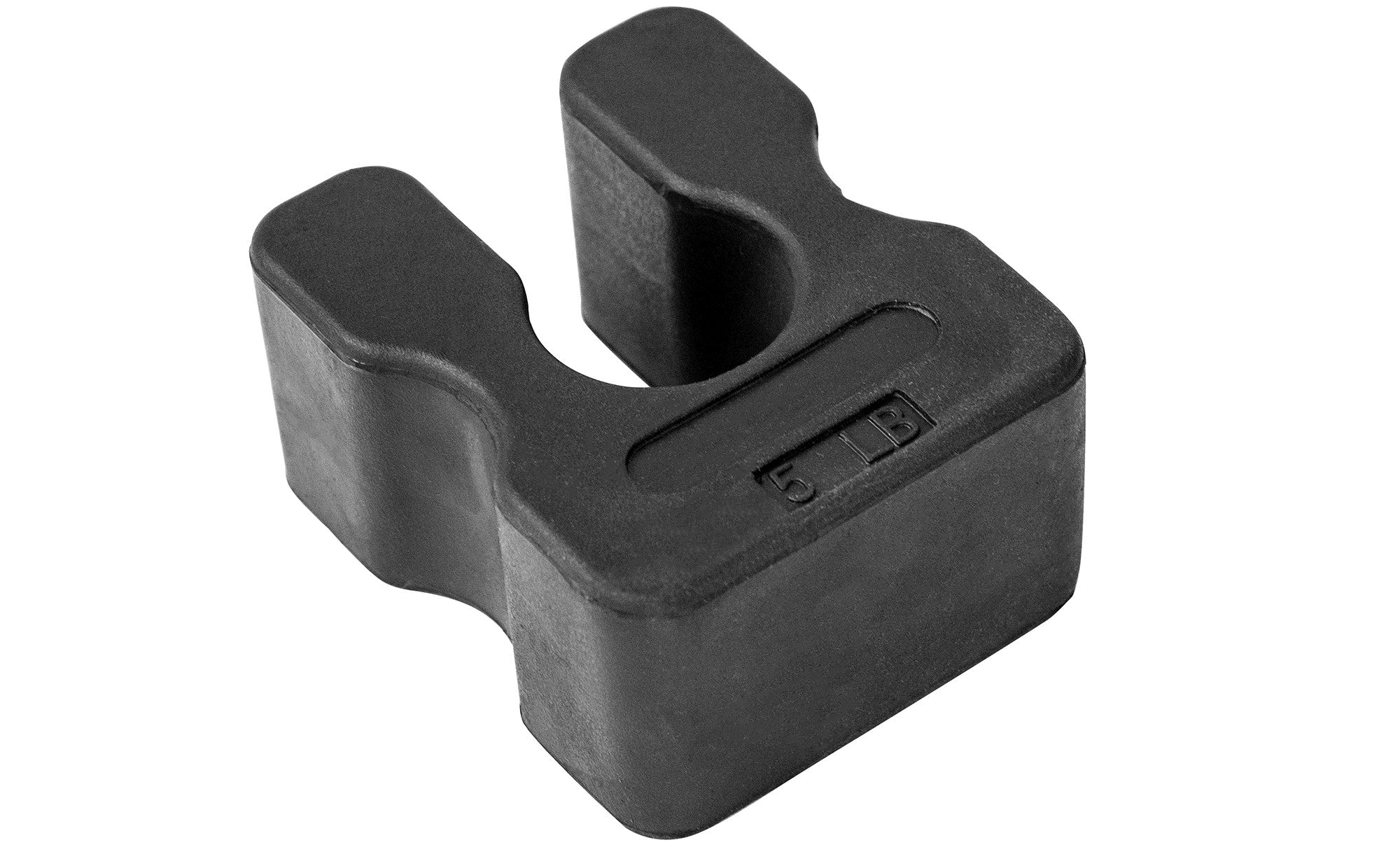 black rubber coated 5lb with one end open 