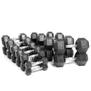 York 5-50 Rubber Hex Dumbbell - Set
